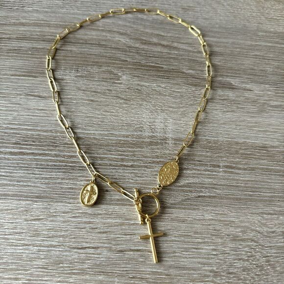 Cross chain necklace N732 - Picture 2 of 4